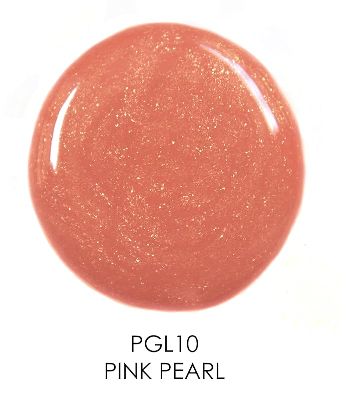 Palladio Lip Gloss, Non-Sticky Lip Gloss, Contains Vitamin E and Aloe, Offers Intense Color and Moisturization, Minimizes Lip Wrinkles, Softens Lips with Beautiful Shiny Finish, Pink Pearl