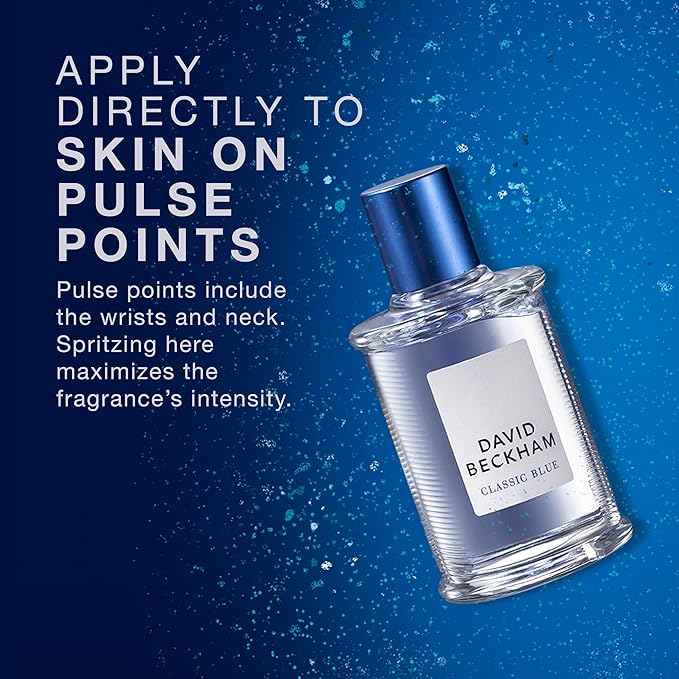 David Beckham Classic Blue 2 Piece Gift Set, Notes of Grapefruit, Cashmere Wood, and Musk, Men's Fragrance, Long Lasting, Everyday Fragrance