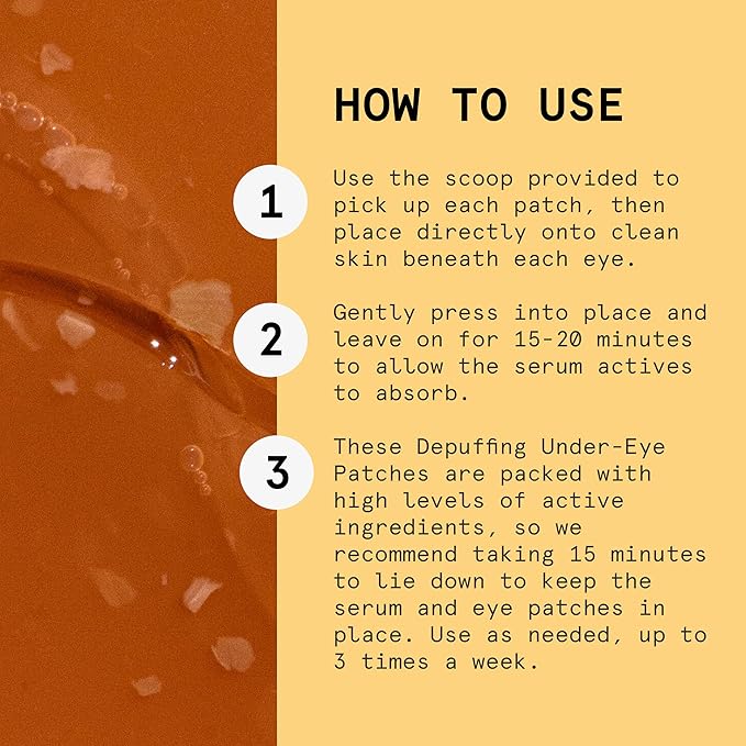 Depuffing under-eye gel pads to