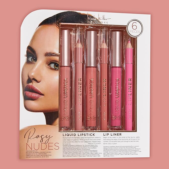 Nicole Miller Rosy Nudes Lip Collection