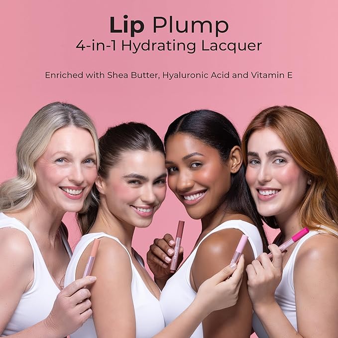 MCoBeauty Lip Plump 4-in-1 Hydrating Lacquer, Lucy Candy Lip