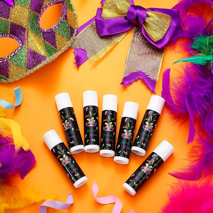 48 Pcs Mardi Gras Lip Balm Gift