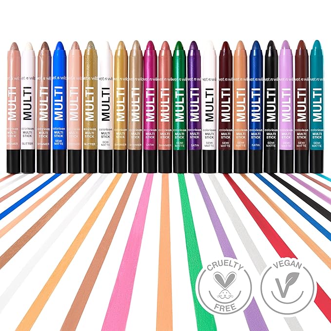 wet n wild Color Icon Cream Eyeliner Eyeshadow Multi-Stick, Moisturizing, Nourishing Velvety Cream-to-Powder Buildable & Blendable Formula, Cruelty-Free & Vegan - White Pearl