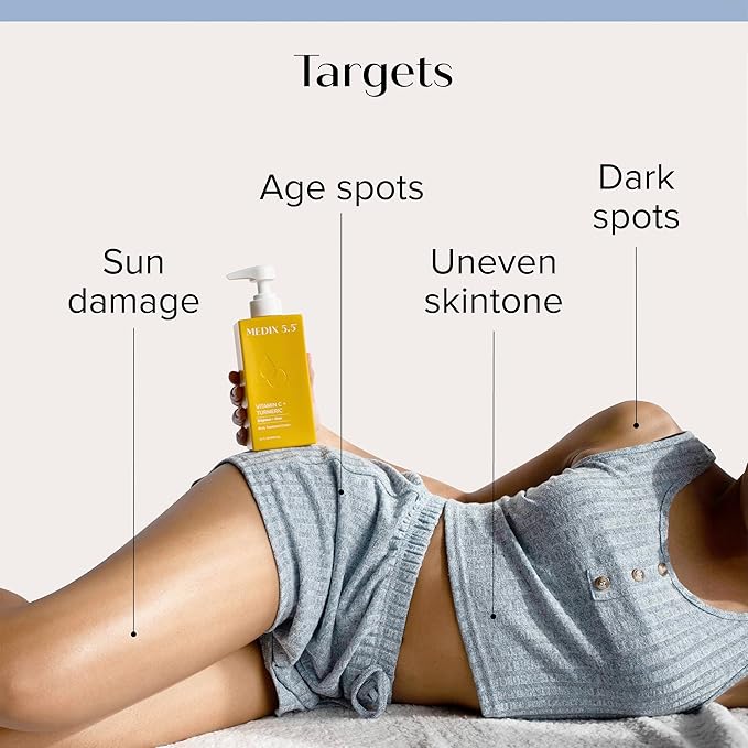 Medix 5.5 Retinol Body Cream + Vitamin C Lotion Anti Aging Wrinkles,Sagging Skin,Crepey Skin,Vitamin C Cream Brightens & Hydrates Dry Skin,Bundle(Body Butter),2 items,1.8 pounds