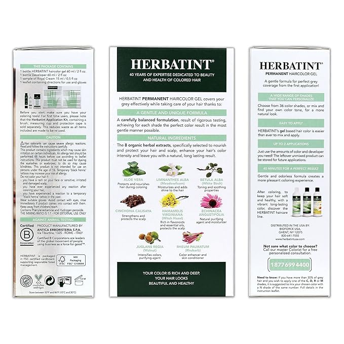 Herbatint Permanent Haircolor Gel, 7M