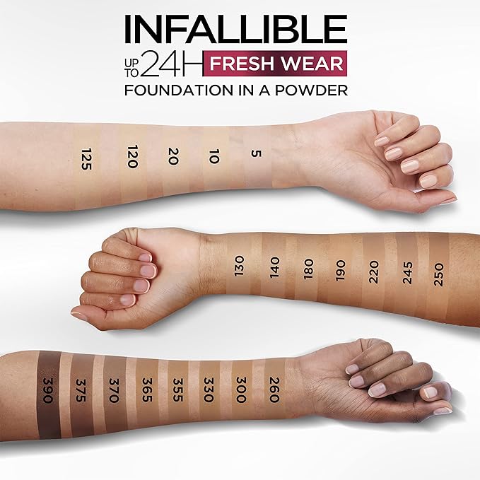 L'Oreal Paris Makeup Infallible Fresh Wear Foundation in Amber, . 0.31 oz