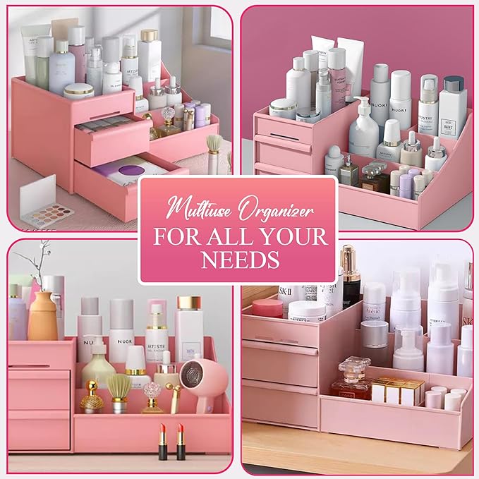 Makeup organizer countertop with 4