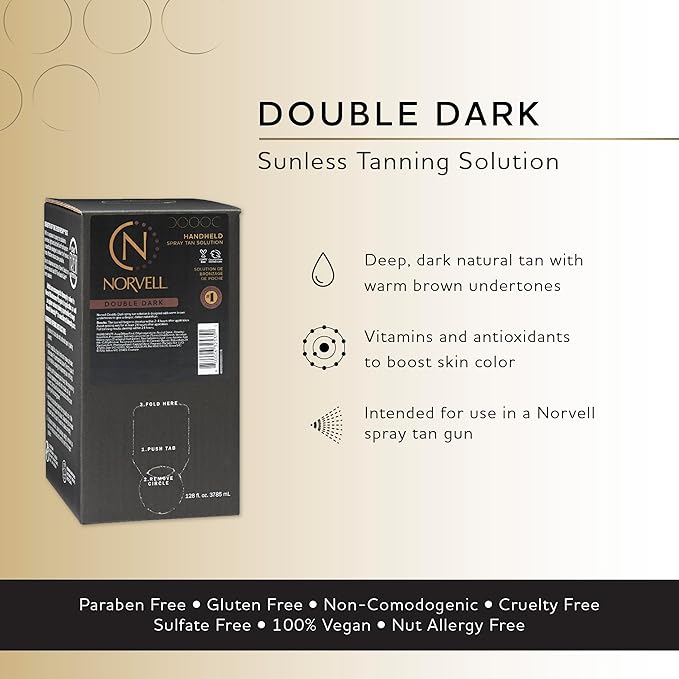 Norvell Premium Sunless Tanning Solution - Double Dark, 128 fl.oz.