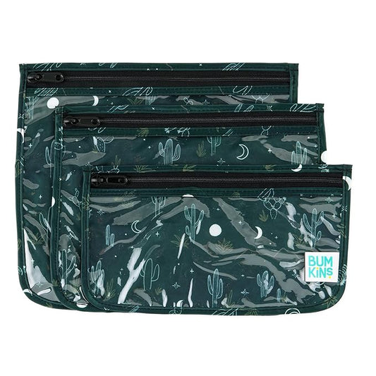 Bumkins, B1 Starry Cactus-Dk Green, 3 Piece Assortment