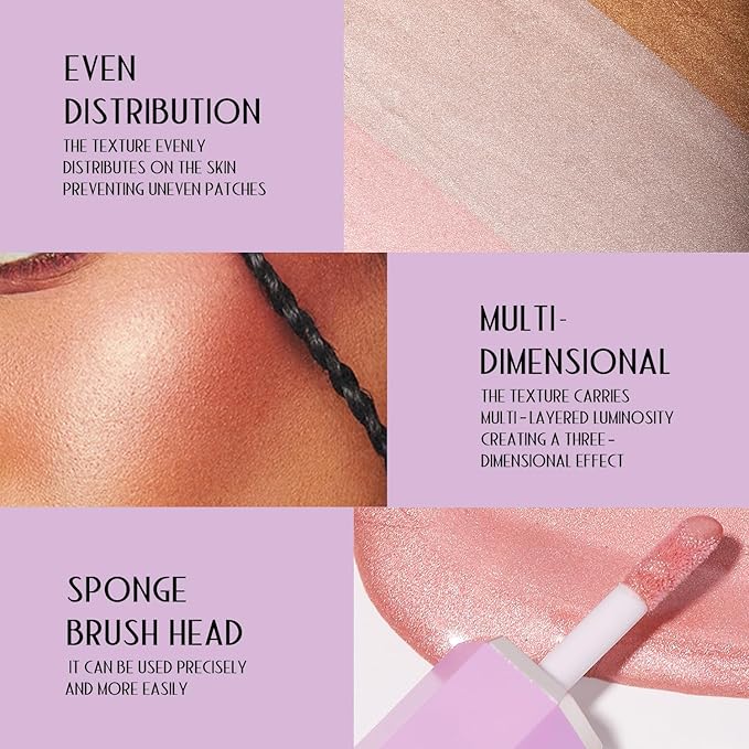 YOUNG VISION Soft Natural Glow Liquid Highlighter, Glow Dewy Finish,