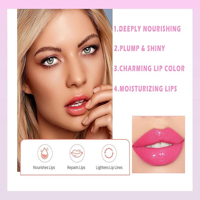 Magic Color Changing Moisturizing Lip Glow Oil, Big Lip