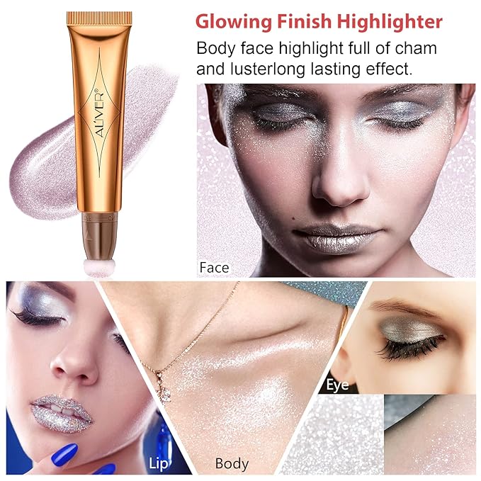 Liquid Highlighter Beauty Wand, Highlight Bronzer Stick with