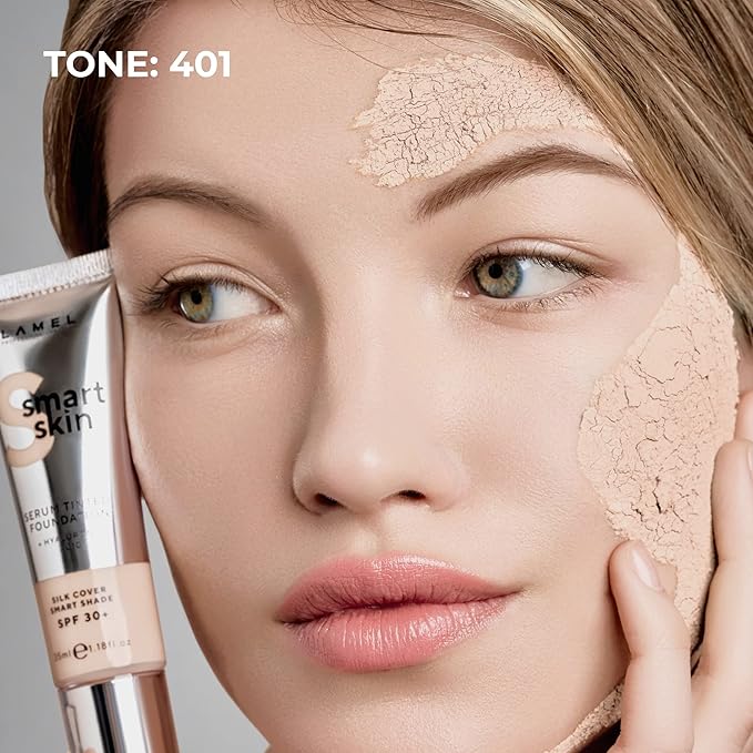 LAMEL Smartskin Serum Tinted Foundation - Hydrating & 1.18 fl.oz