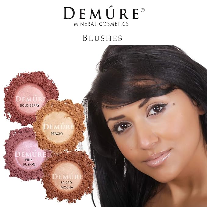 Demure Mineral Blush Makeup (Peachy), Loose Powder Makeup, By Demure