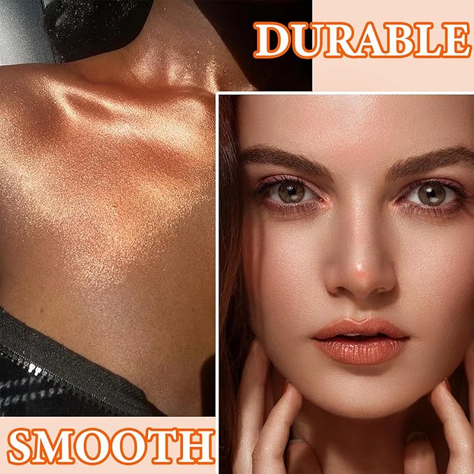 Body Shimmer Oil,Body Shimmer Luminizer for Face & Makeup(Golden Brown)