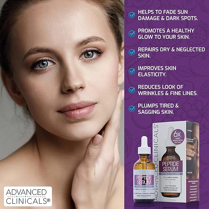 Advanced clinicals peptide facial serum