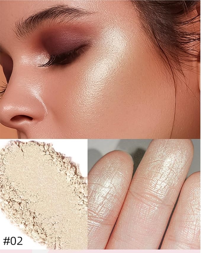 MAEPEOR Face Highlighter Palette 6 Colors Smooth Shimmer (Color 02)