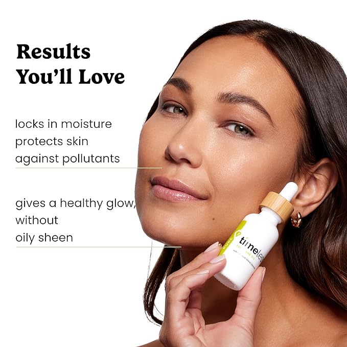 Timeless Skin Care Squalane Oil 100% Pure - Plant-Based Face Oil - Fragrance-Free - For Dry Skin - Moisturizing - 2 oz