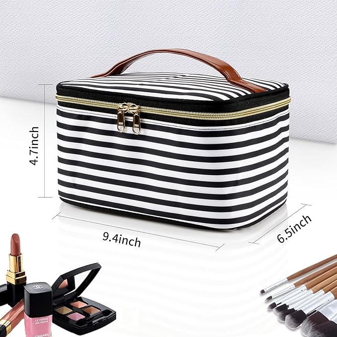 Ocheal striped makeup bag,travel makeup