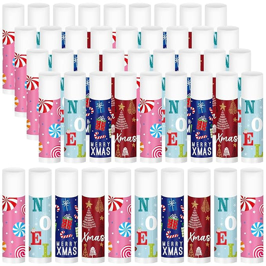 Sosation 80 Pcs Christmas Flavored Lip Stocking