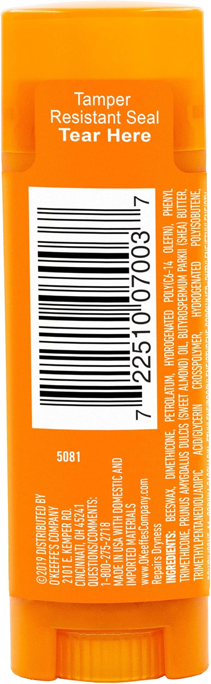 O'Keeffe's Unscented Lip Repair Lip Balm