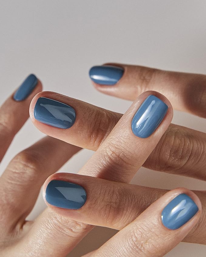 essie gel couture, Long-Lasting Nail Polish, 8-free Vegan, Fashion Freedom, Blue, Cut Loose, 0.46 fl oz