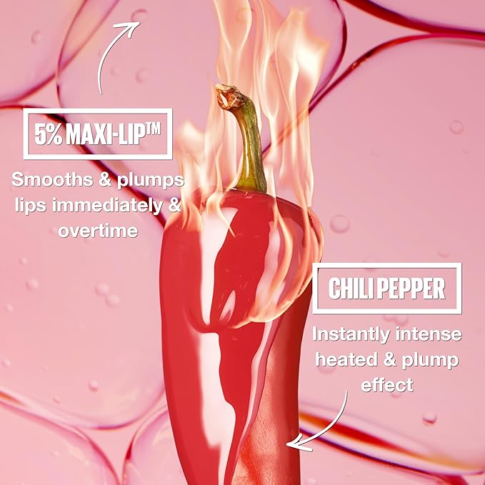MAYBELLINE Lifter Gloss Lifter Plump, Plumping Lip Gloss with Chili Pepper and 5% Maxi-Lip, Blush Blaze, Sheer Pale Pink, 1 Count