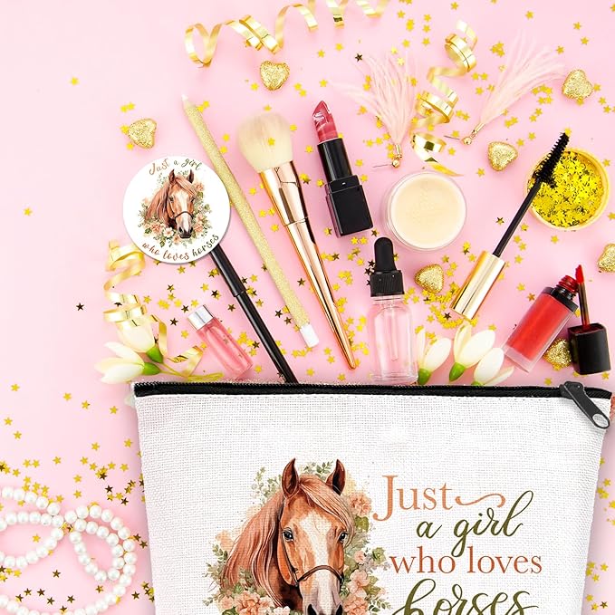 Makeup bags horses cosmetic bag