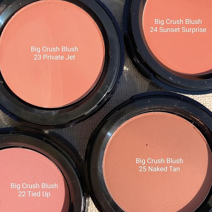 Big Crush Blush – Hypoallergenic silky powder blush for cheeks. Fine color pigmentation - buildable - long lasting face makeup. (23 Private Jet, 2,5 g)