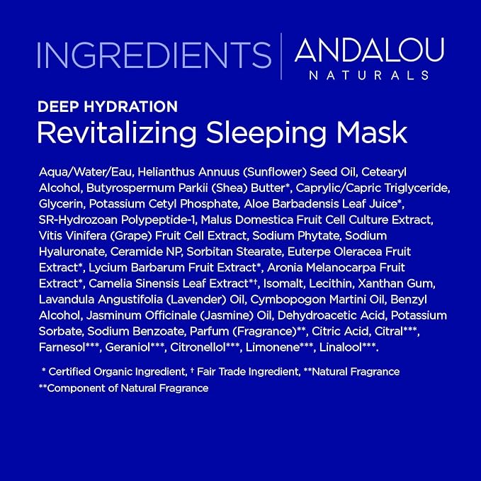 Andalou Naturals DEEP HYDRATION Revitalizing Sleeping Mask
