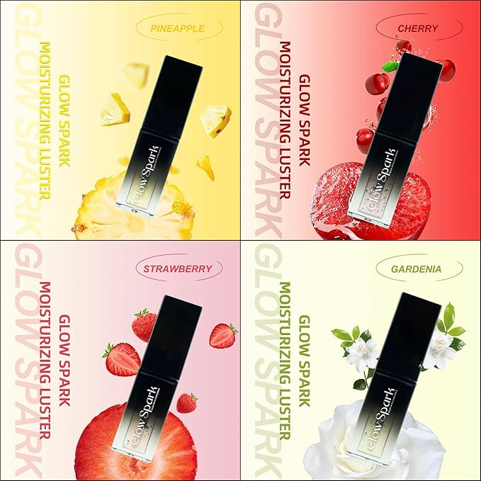 Lip Glow Oil for Radiant, Fuller Lips. Luxurious Hydration & All-Day Moisture for Lip Elegance (Cherry)