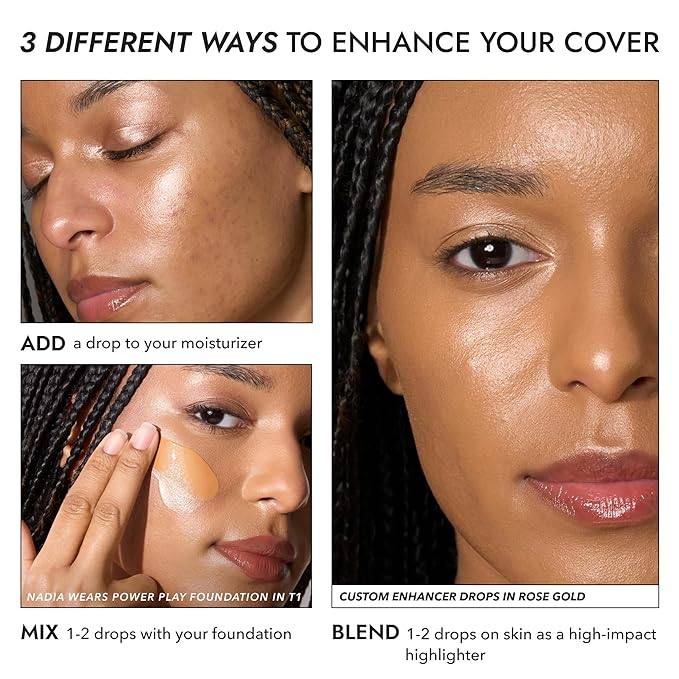 COVER FX Custom Enhancer Drops - Halo: Iridescent Liquid Highlighter 15mL