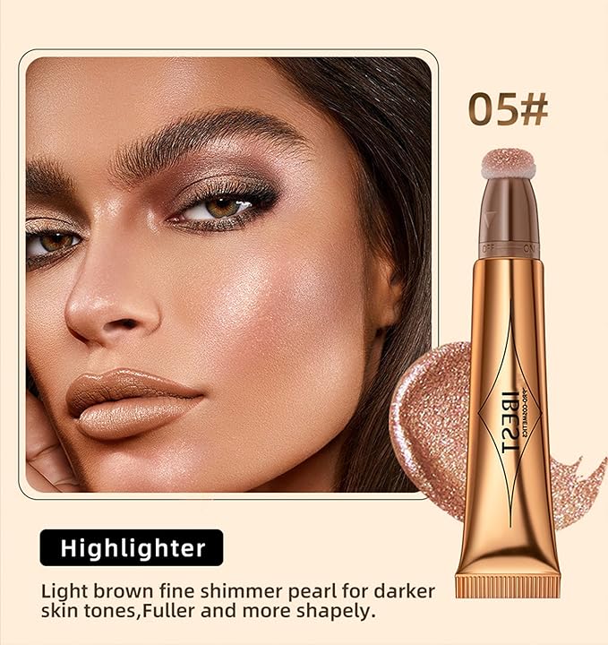 MAEPEOR Liquid Highlighter Stick Rose Cream Liquid Highlighter (5# Rose)