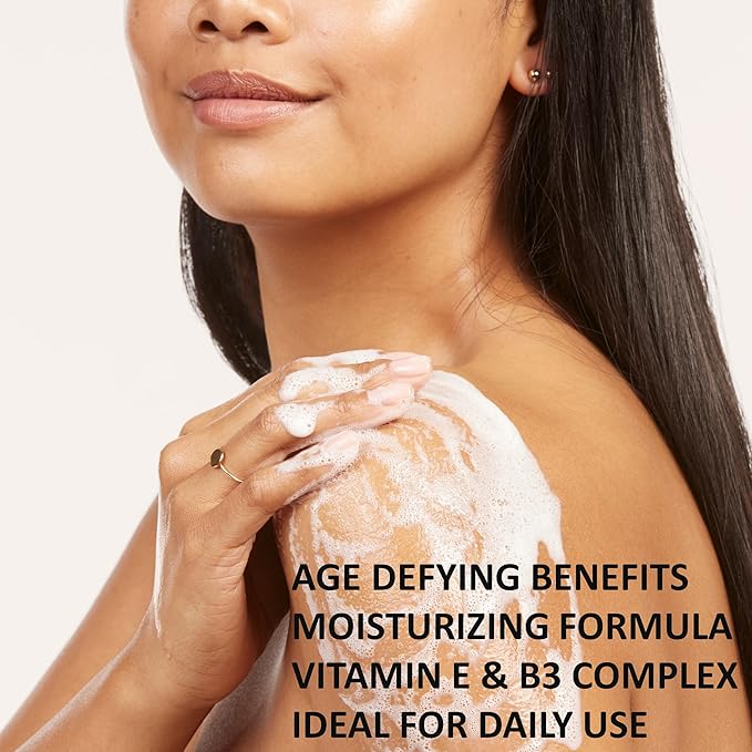 Olay Body Wash for Women, Age Defying with Vitamin E, 24hr Moisturizing, Hydrating & Refreshing, B3 Vitamin Complex, Free of Parabens & Phthalates, For All Skin Types, Scented, 22 fl oz (Pack of 2)