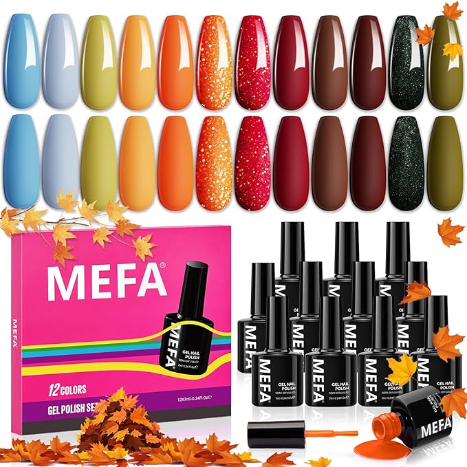 Mefa fall gel nail polish