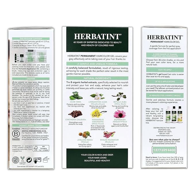 Herbatint Permanent Haircolor Gel, 9DR