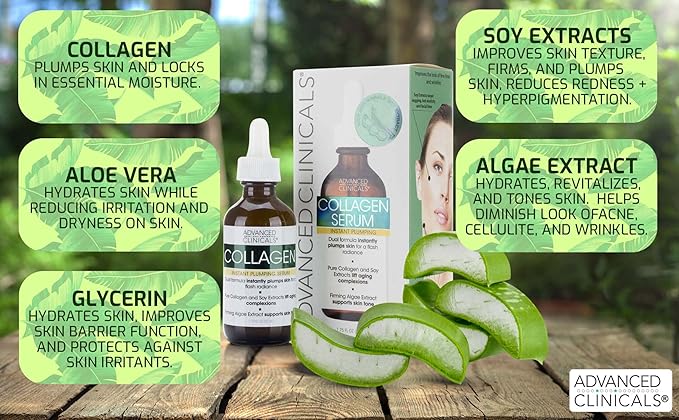 Advanced clinicals collagen facial serum,