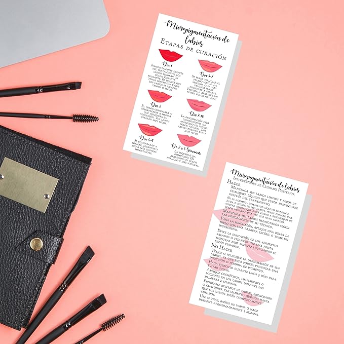 Spanish Lip Blush Aftercare Card |