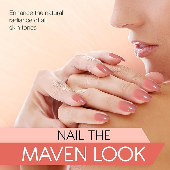 Ardell Nail Addict Naked Maven, Press On Nails, Medium Coffin Shape, Nail Kit, 1-Pack