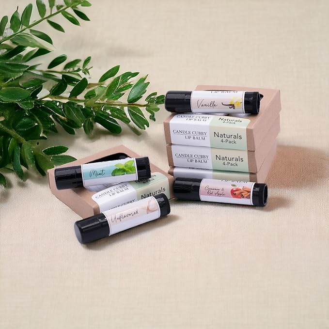 Lip Balm Naturals 4-Pack, Mint Vanilla Moisturizing