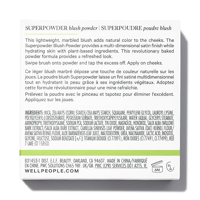 Well People Superpowder Blush Powder, Hydrating Powder Blush For Adding A Pop Of Cheek Color, Lightweight Formula, Vegan & Cruelty-free, Guava Twist