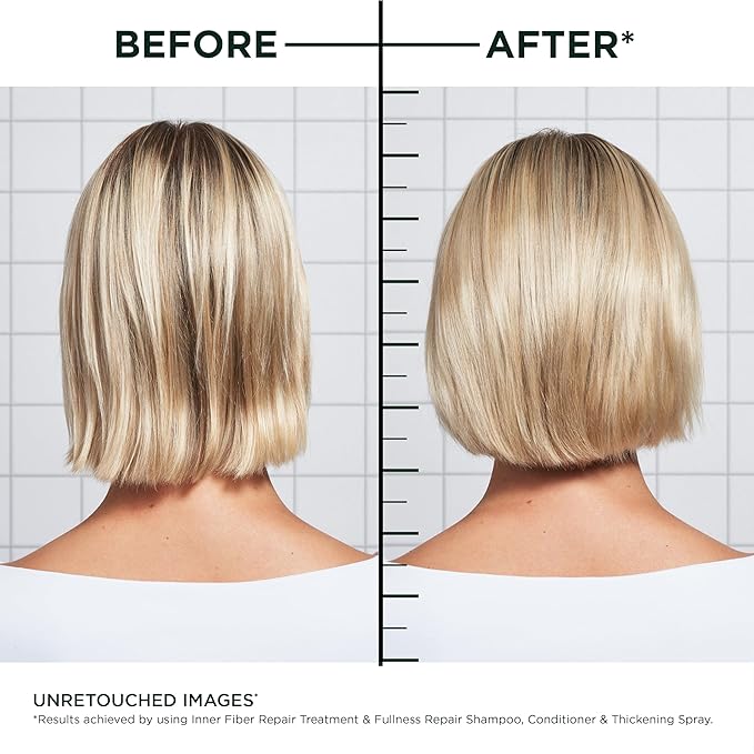 Garnier Fructis Hair Filler Fullness Repair Shampoo, Volumizing Shampoo with Polypeptides and Hair Repair Complex for Thin, Weak Split Ends, 10.1 Fl Oz