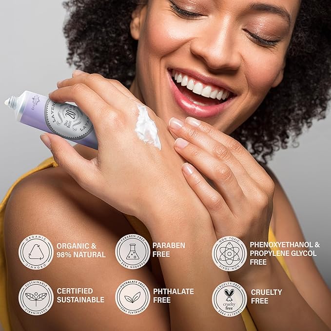 La Chatelaine 20% Shea Butter Hand Cream Travel Size, Organic Argan Oil, Moisturizing, Nourishing, Repairing, Extra-Rich Hand Lotion, Made in France, Paraben Free, 1 oz / 30ml (Lavender)