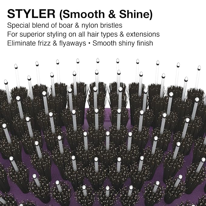 Olivia Garden Recycled Plastic Styler (Smooth & Shine) - Purple