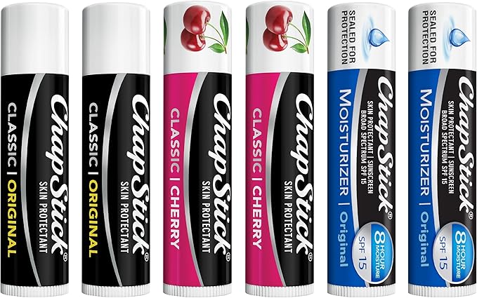 Chapstick Classic Lip Care, 6Count, Includes