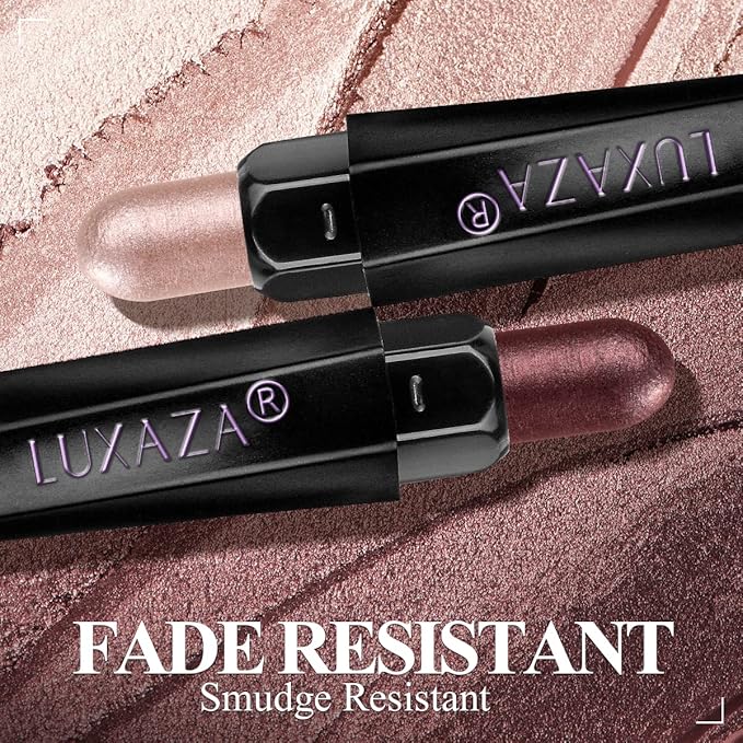 6PCS Cream Eyeshadow Stick Makeup Sets, Metallic And Matte Shimmer Eye Shadow Eye Brightener Stick Pencil Crayon, A05-Wine Red