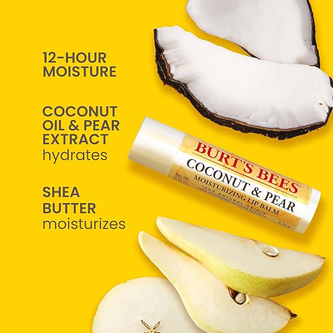 Burt's Bees Lip Balm, Beeswax Bounty Assorted Mix, 4-Pack, 0.15 Oz