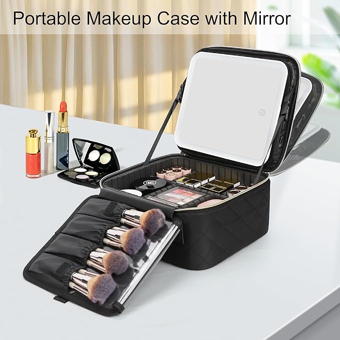 Relavel travel makeup bag with