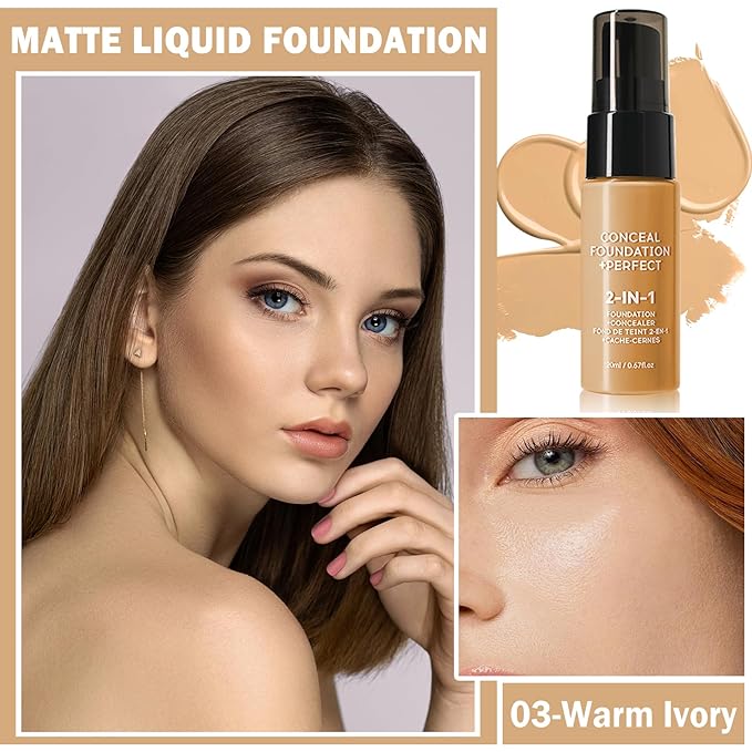 Concealer Full Coverage Foundation for Mature Skin,Oil Control