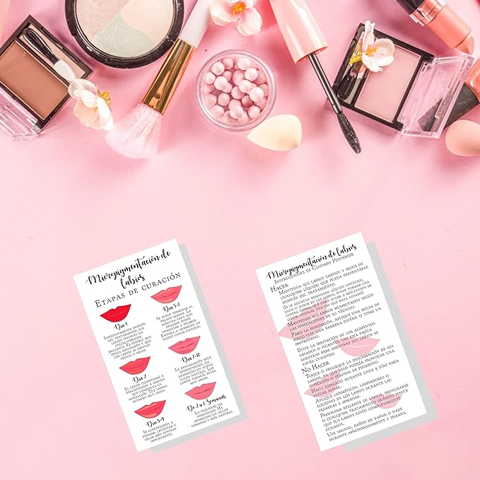 Spanish Lip Blush Aftercare Card |